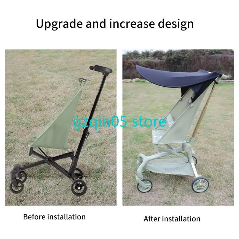 

H055 Universal Baby Strollers Sun Shade Canopy Increased Size Sun Protections Protector Cover for Summer Outdoor Activity