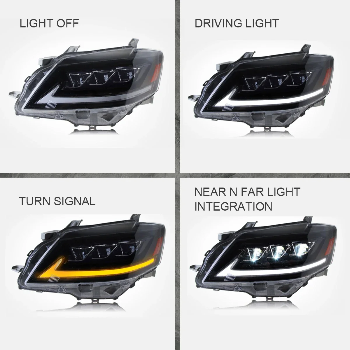 

LED Car Lights Head Lamps For Toyota Camry 6th Gen 2009-2014 Headlights Assembly DRL Turn Signal Low/High Beam