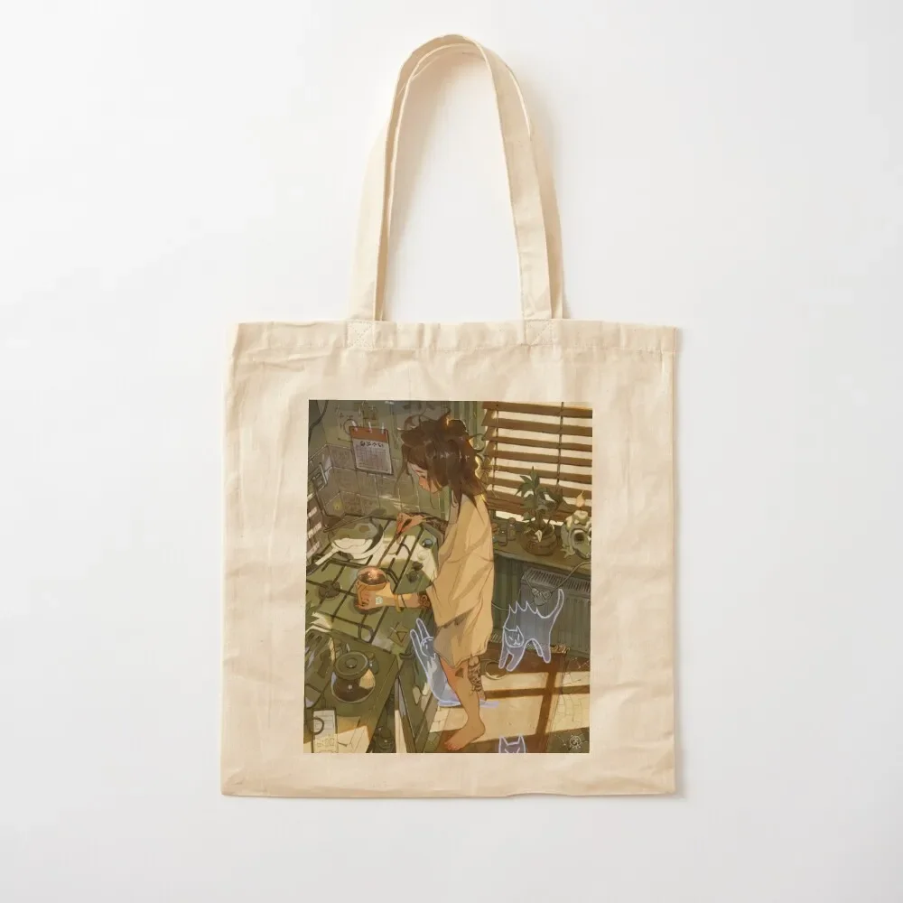 

Warm Coffee Spell Tote Bag Lady bags reusable grocery bags large size bags Tote Bag