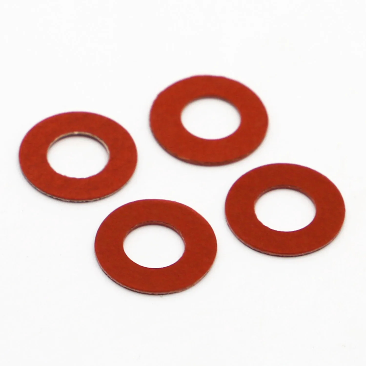 20-100pcs Red Steel Paper Insulating Flat Washer Insulation Plain Gasket Pad Ring Spacer M2 M2.5 M3 M4 M5 M6 M8 M10 M12 M14 M16