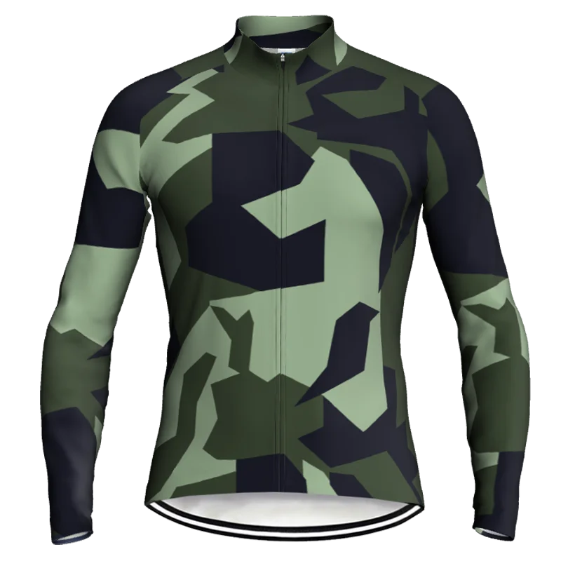 Long Sleeves Camo Men Jersey MTB Spor Road Bike Cycling Jacket Bicycle Sport Top Wear Mountain Road bib Outdoor Motocros Clothes