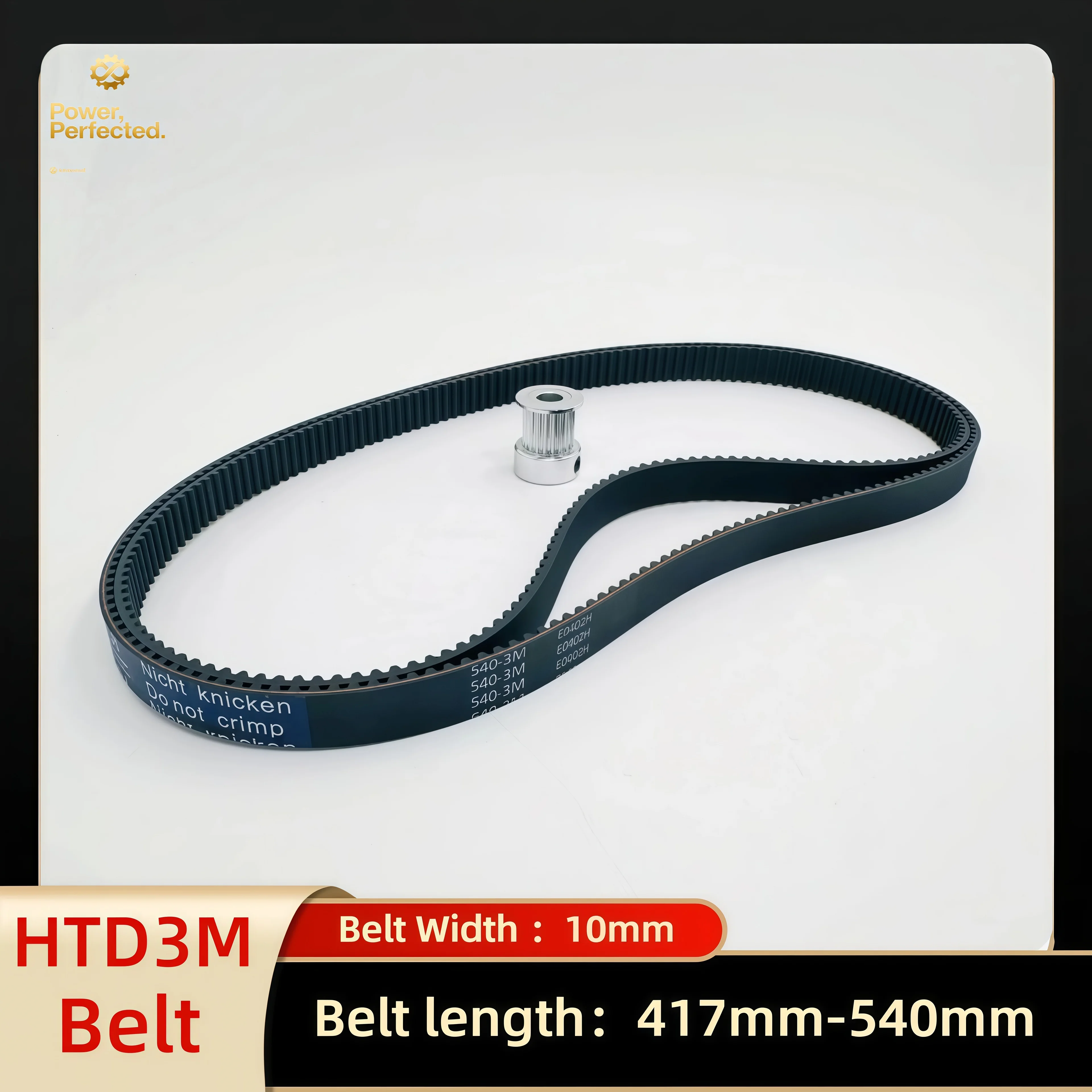 HTD 3M Closed Loop Rubber Timing Belt Width10mm Length 417 420 423 426 429 432 435 438 441 444 447 450 453 456 459 462-540mmmm