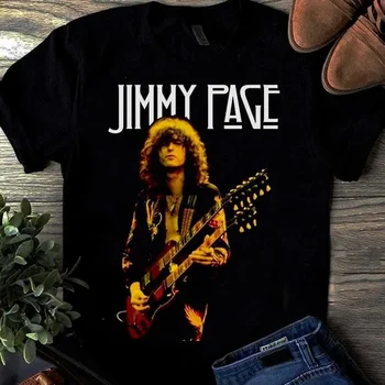 새로운! 희귀! 남성용 Jimmy Page 티셔츠, 재인쇄 티, 올 사이즈 음악 선풍기 셔츠 