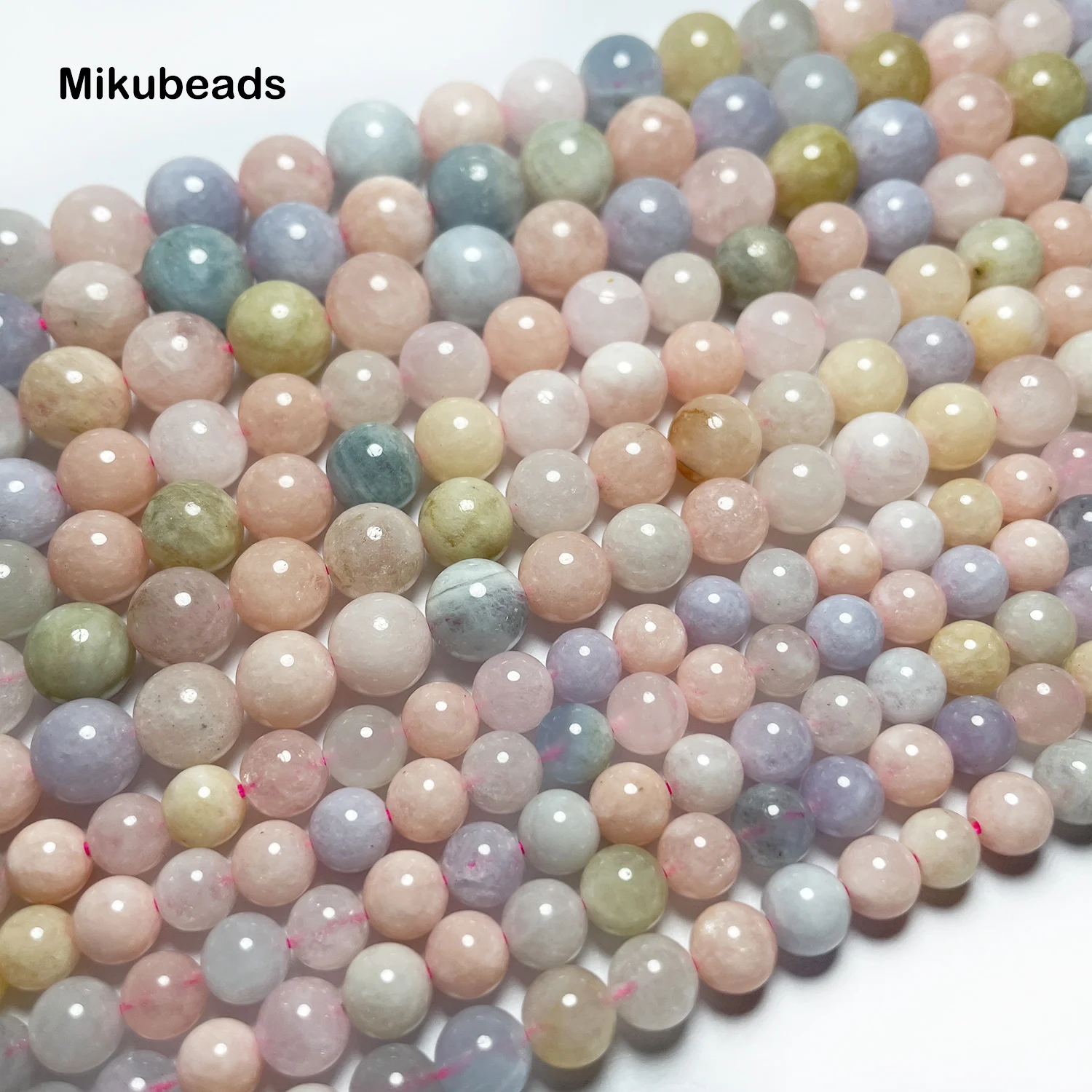 Wholesale Natural 6mm A+ Madagascar Beryl Smooth Round Loose Beads For Jewelry Making DIY Bracelets Necklace