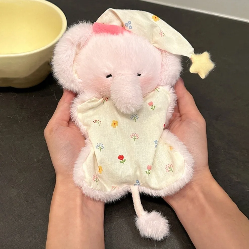 Simulation Elephant Puppet Pendant Fluffy Cartoon Plush Seal Pendants Kawaii Soft Plush Doll Keychain Hanging Ornaments