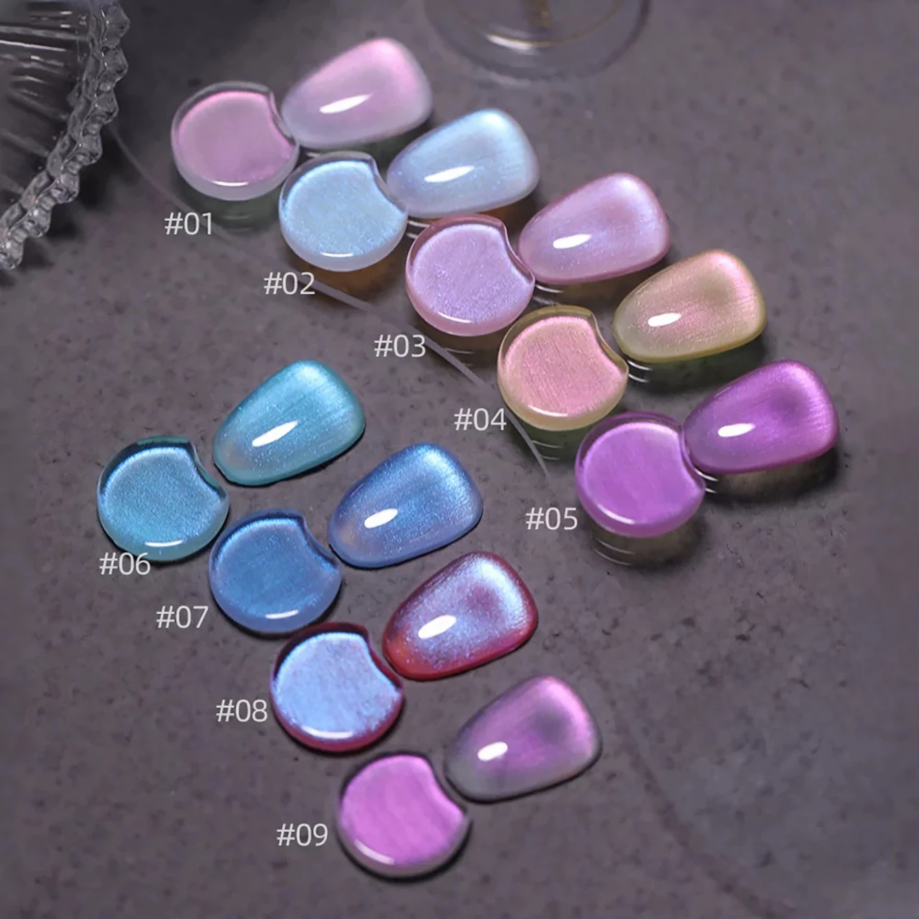 

MIANEL 1pcs 12ML Summer Nails Japanese Style 9 color Shell Mermaid Pearl Gentle Silk Fantasy Color Glitter Gel Nail Polish