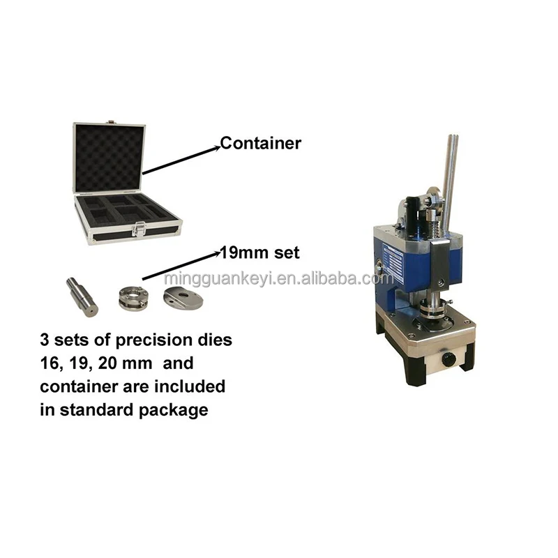 Precision Disc Cutter with Standard 16, 19, 20 Dia. Cutting Die & 3 - 24mm Optional - MSK-T-10