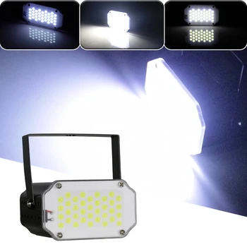 YUER 36 LEDSMD White Strobe Lights Disco DJ Party Holiday Christmas Music Club Bar Sound Activated Flash  Stage Lighting Effect