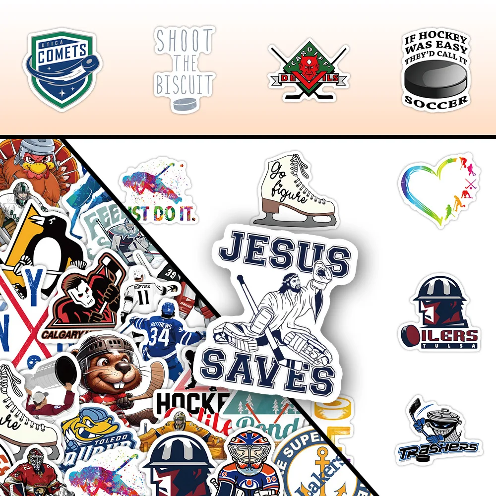 

10/60PCS Puck Graffiti Stickers DIY Cool Sports Cartoon Sticker Kids Toys Luggage Laptop Phone Guitar Car Bike Skateboard Decals