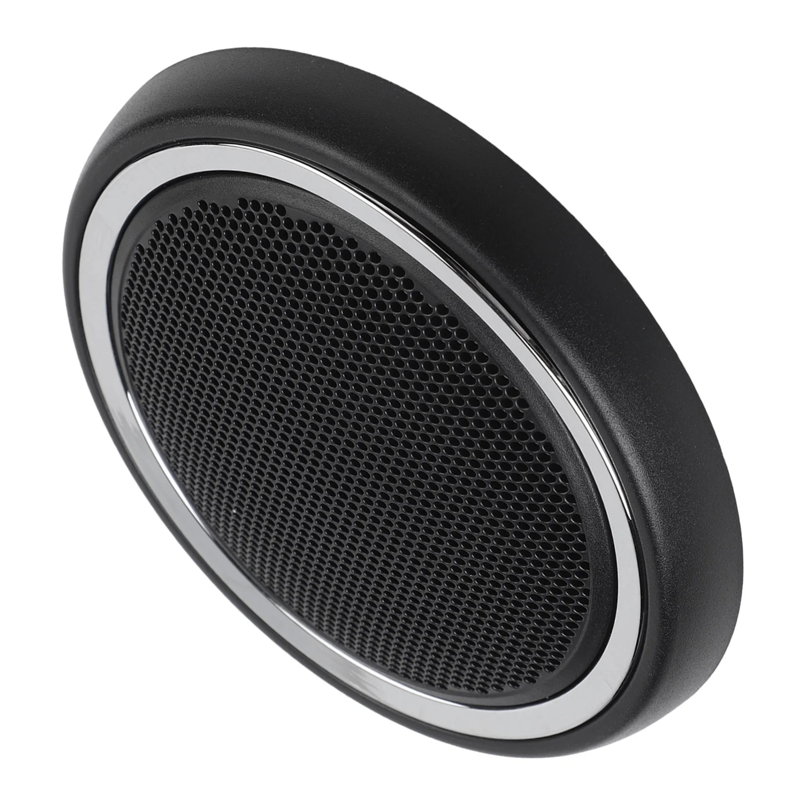 

Audio Performance Cover Front Door Grille Stylish Black Glossy Chrome Vehicle Interior Upgrade Easy Installation