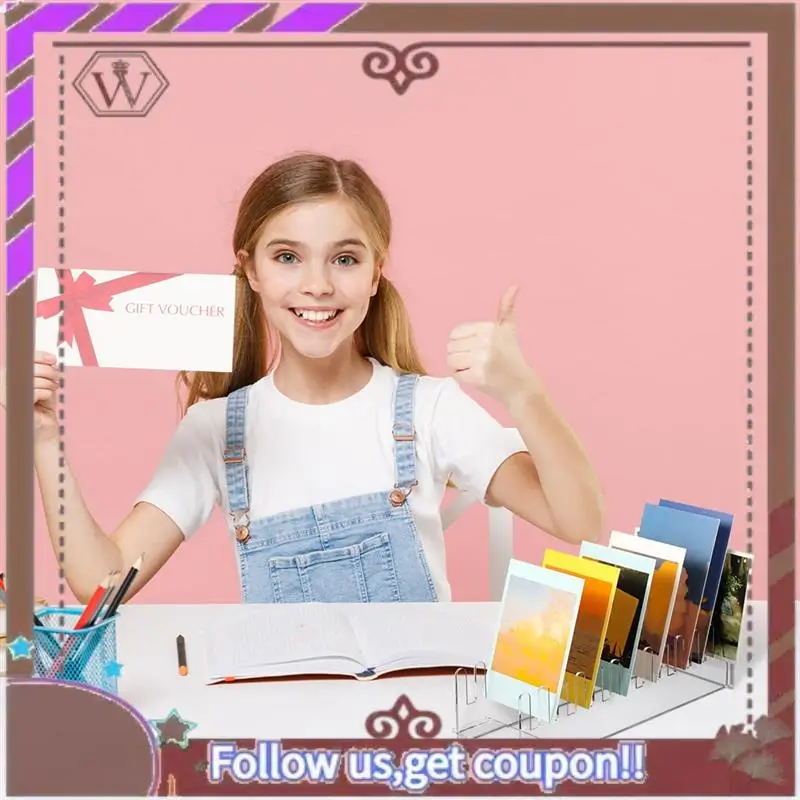 ABBG-2 قطعة 12 الطبقة الاكريليك بطاقات المعايدة عرض موقف المحمولة بطاقة رف شاشة حامل بطاقة بريدية واضحة عرض موقف