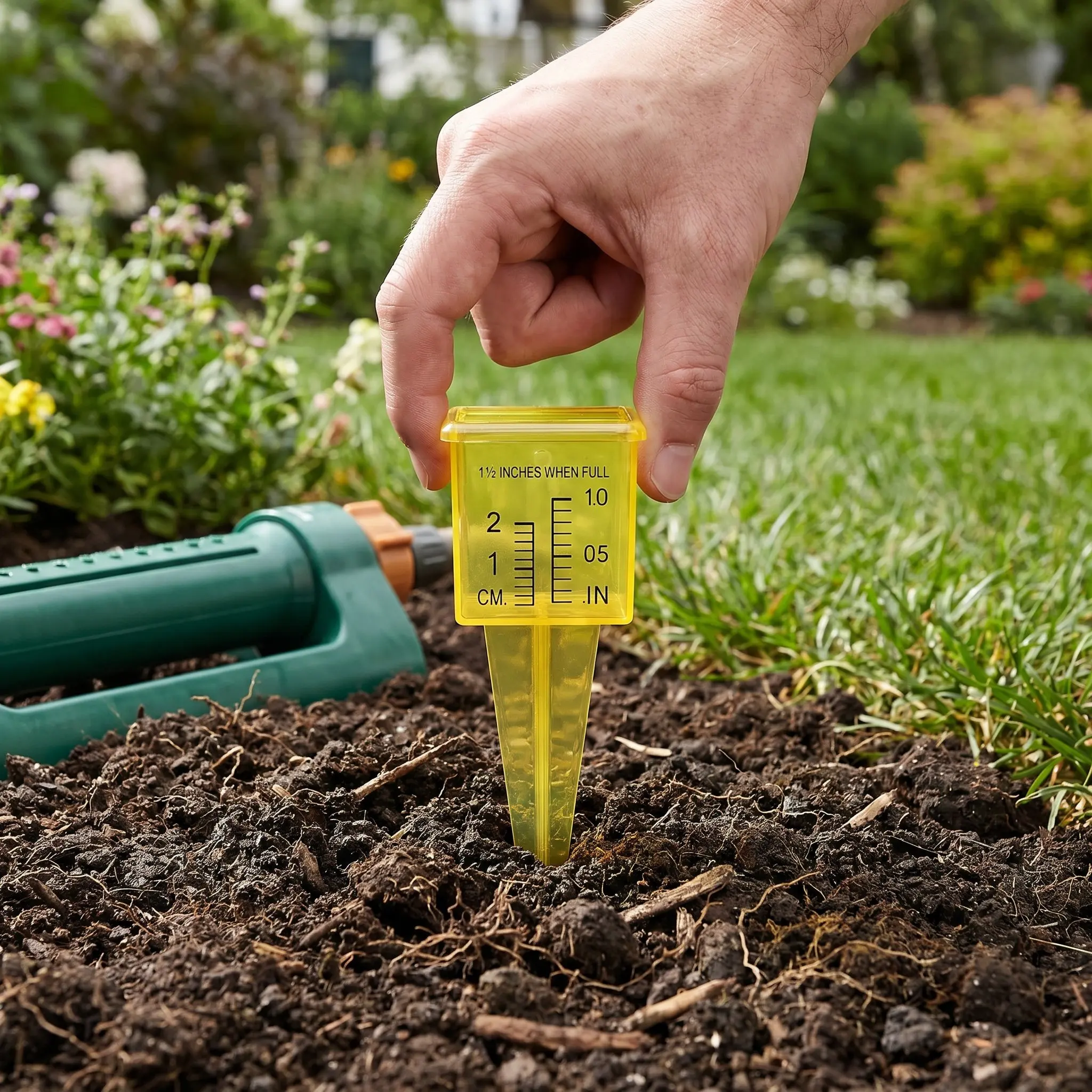 Gardening Tools Yellow - 12 szt. Zewnętrzny miernik deszczu o