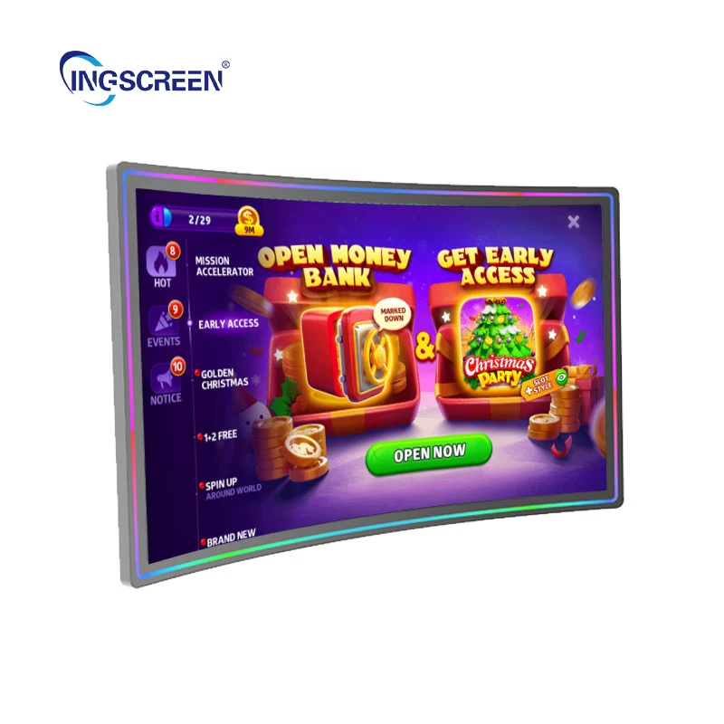 

INGSCREEN 49 Inch Game Machine 4K C-Shaped Capacitive Touch Display Curved Gaming Monitor Touch Screen