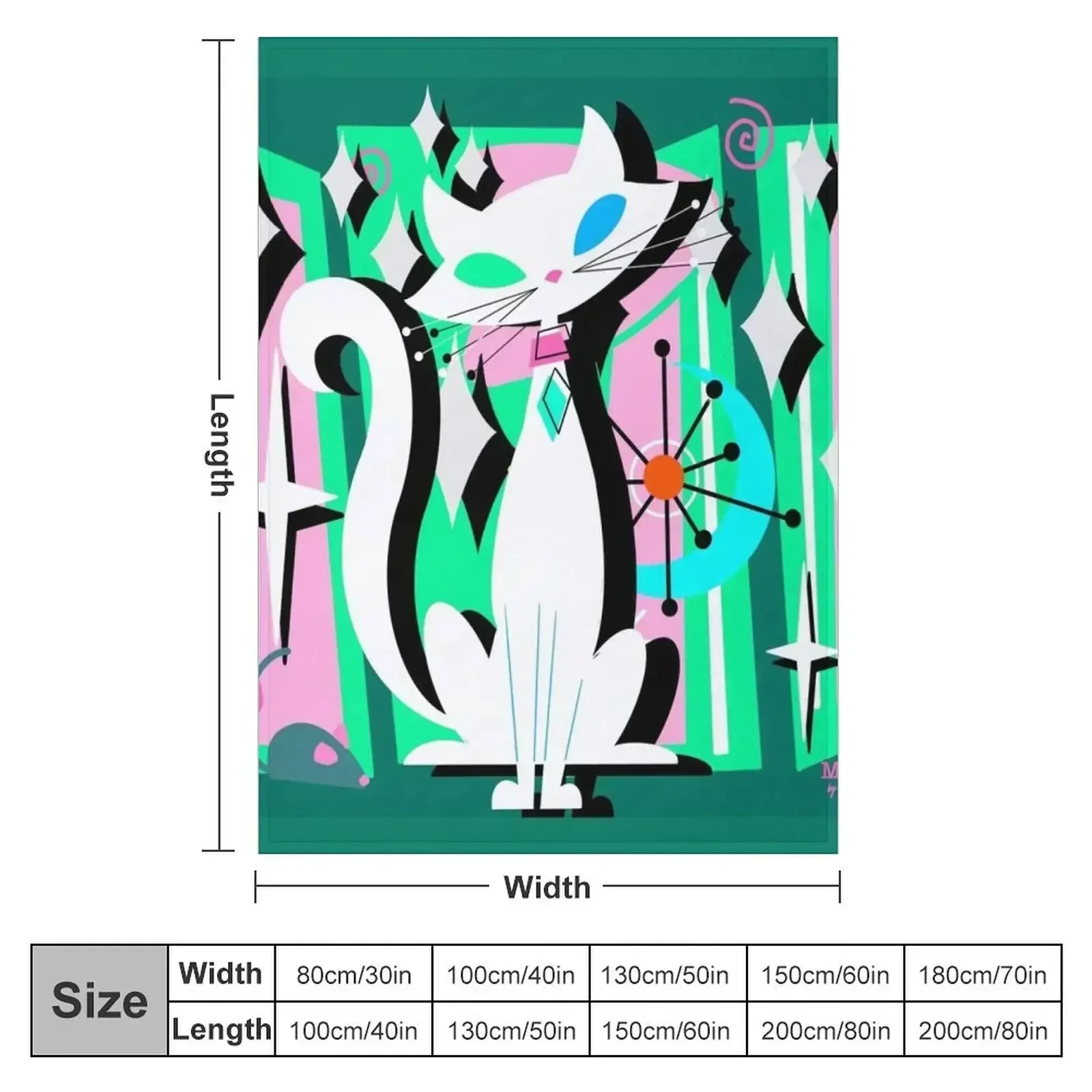 Atomic Sasha Throw Blanket couch cozy soft plush fuzzy picnic outdoor blanket