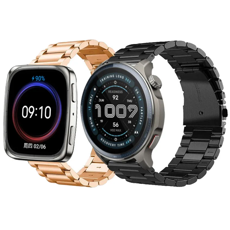 Ремешок-браслет 20 мм 22 мм для Amazfit Balance 2/active 2, квадратный ремешок для умных часов Amazfit GTS 4/GTR 4/3/2 Mini/stratos