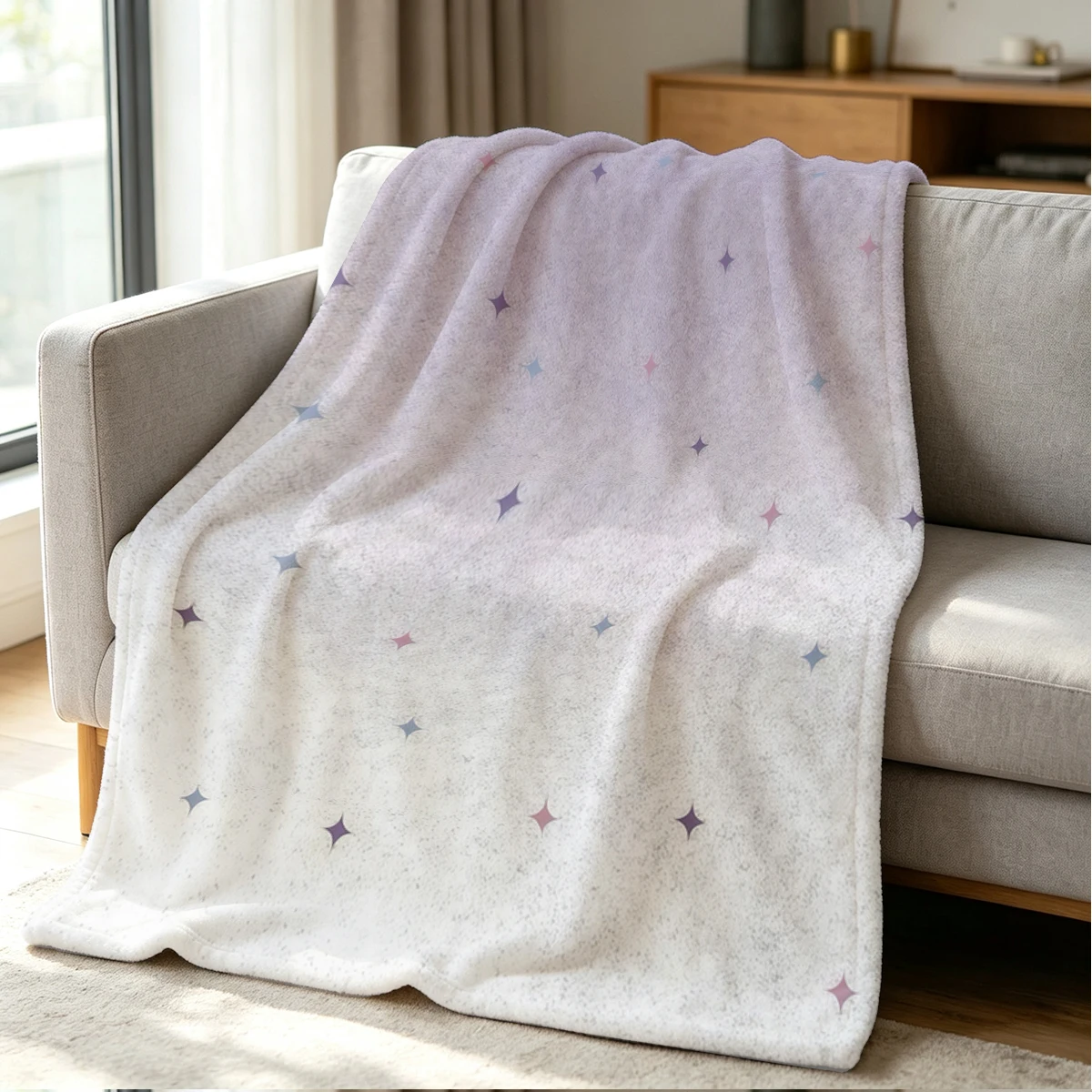 Twinkle Dust Blanket Soft Cozy Throw for Sofa Bed Festive Holiday Decor Gift for Kids and Adults,Lightweight and Warm
