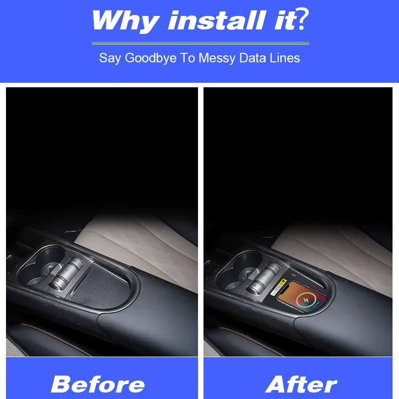 For BYD Dolphin 2021-2025 Car Wireless Charger Fast Cell Phone Charging Plate Adapter Interior Modification Accessories