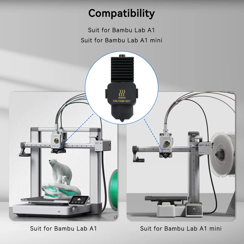For Bambu Lab A1 Mini Nozzle Kit 3D Printer Hotend