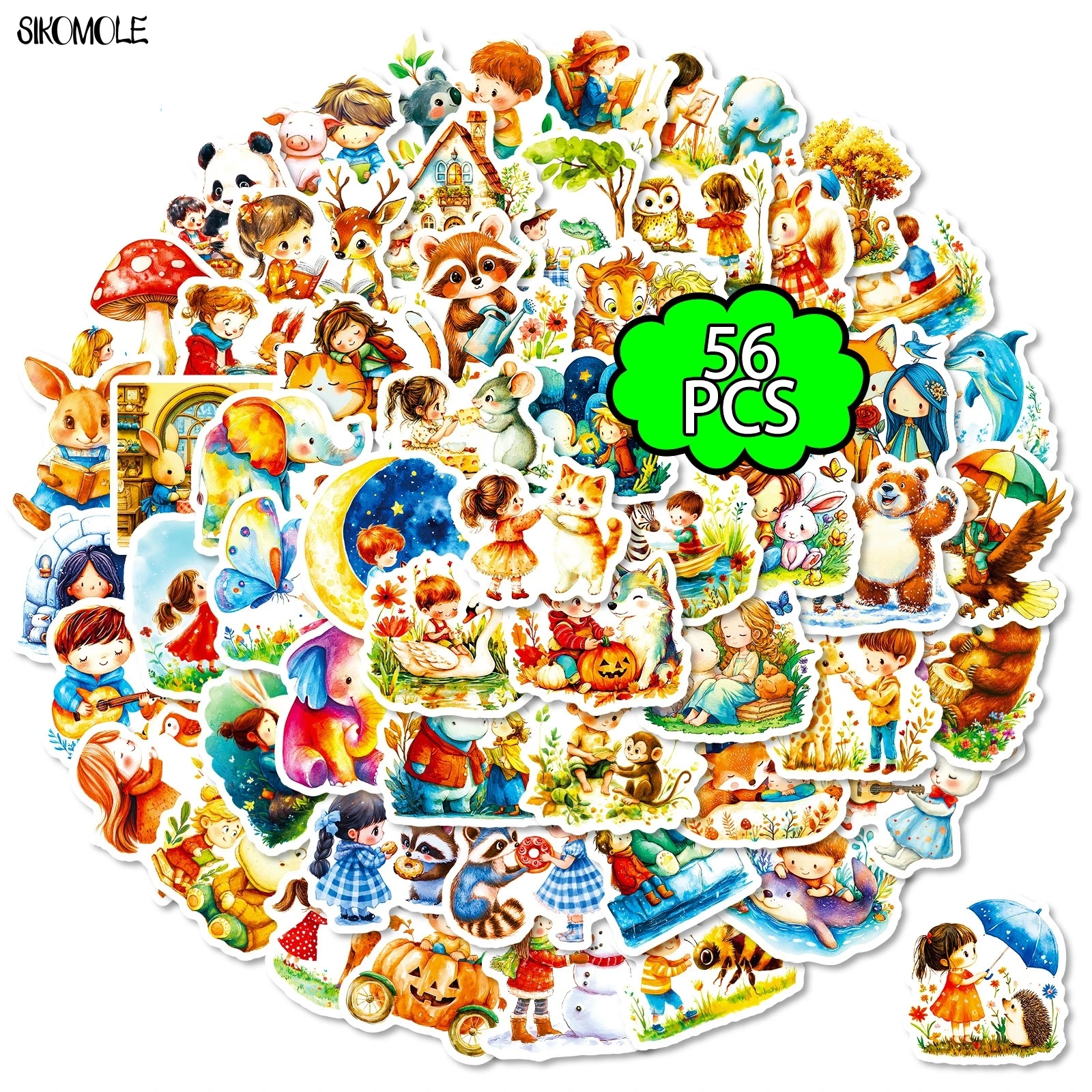 10/30/56 Uds. Pegatinas de grafiti del mundo de cuento de hadas de dibujos animados para niños álbum de recortes estético portátil estacionario pegatina para maleta
