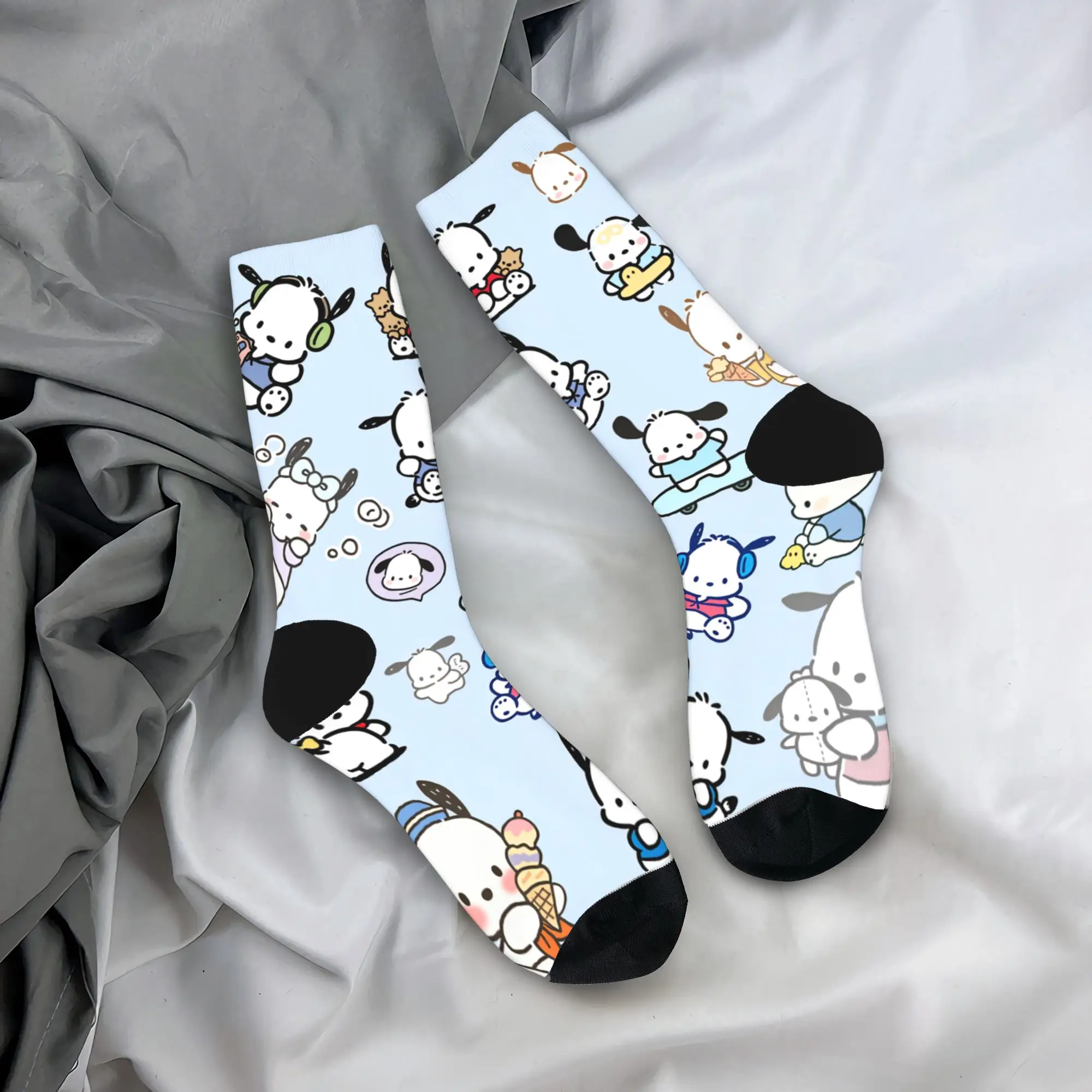 

Cate Pochaccos Dog Socks Elegant Stockings Autumn Anti Slip Adults Men Socks Breathable Design Outdoor Socks