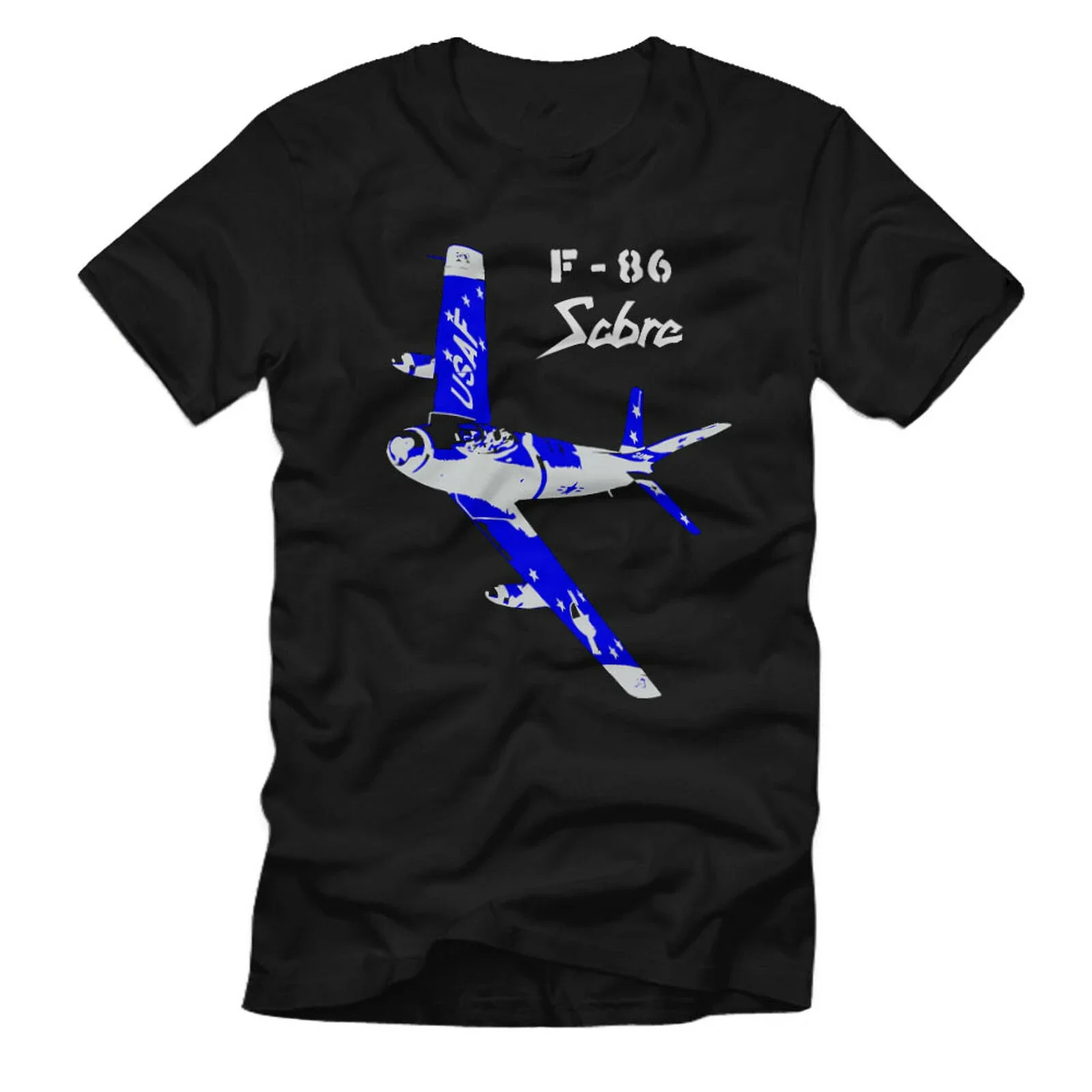 

F-86 Sabre North American F86 USA Jagdflugzeug - T Shirt Men's 100% Cotton Casual T-shirts Loose Top Size S-3XL