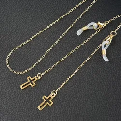 Fashion Metal Cross Pendant Glasses Chain Spectacles Cross Neckline Glasses Chain Pendant Pendant Glasses Chain Women