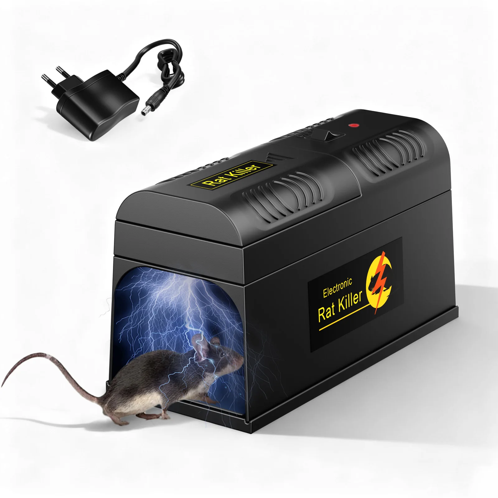Piège à souris électrique, piège à rats sans cruauté avec choc haute tension, élimination sans contact, indicateurs LED, pour la maison, la cuisine, le garage, la ferme