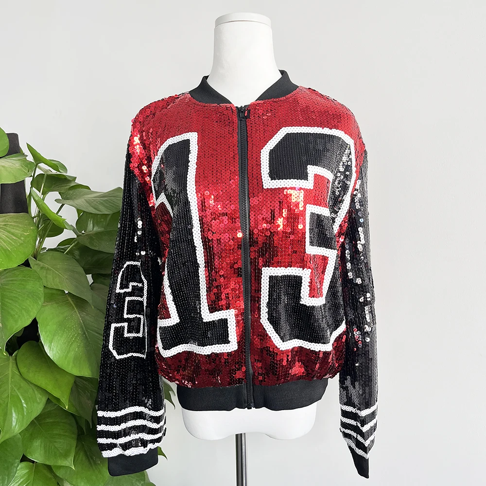 

Red White Sorority 13 Sequin Jacket