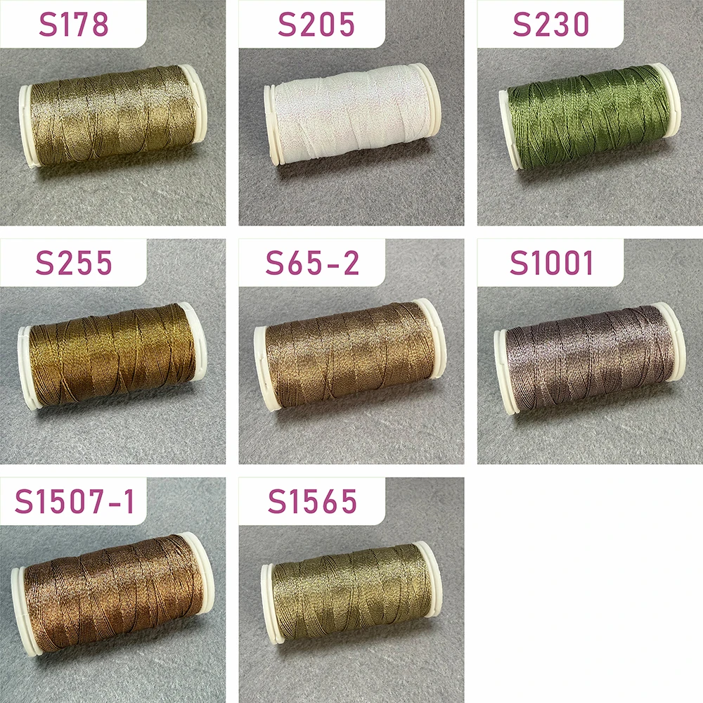 2026 Sanbest 3-fädiges Metallic-Filzgarn-Set für Shuttle-Tatting-Spitze, DIY handgemachtes Armband, Ohrringe, Makramee-Garn-Bastelset – Detail 15