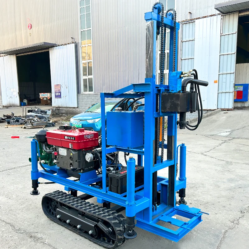 Customized MAX.200m 30hp 35hp 40HP Wheel/track type Portable Diesel Water Well Drilling Rig