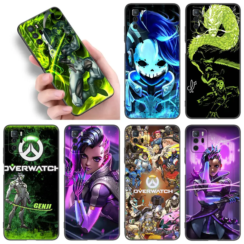 Overwatch Game Black Silicone Phone Case For Xiaomi Redmi Note 9 10 11 11S 11T 12 13 Pro 5G Plus 9S 10S 12S