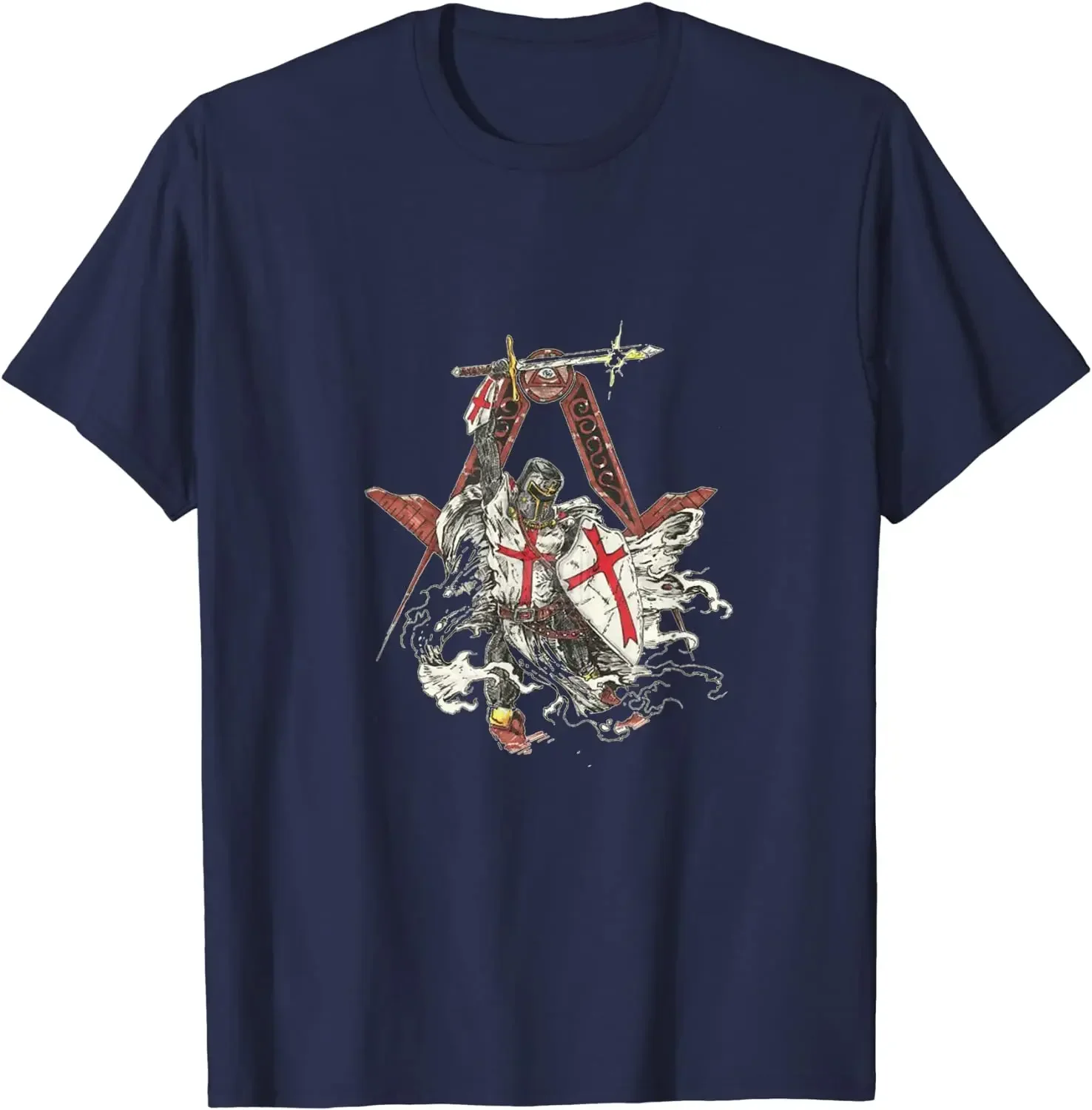 Knight Summer Cotton O-neck Short Sleeve T-shirt
