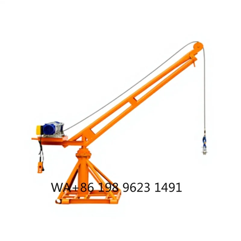 Small Electric Mobile Mini Crane  Max Lifting Height Bearing Equipped Industrial Hoist for Construction Engineering Material