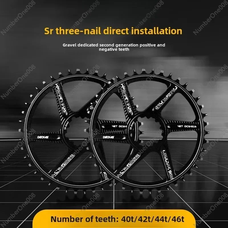 Road Bicycle Disc 40/42/44/46T Three-nail Straight-mounted Dental Disc Single Disc Positive and Negative Teeth