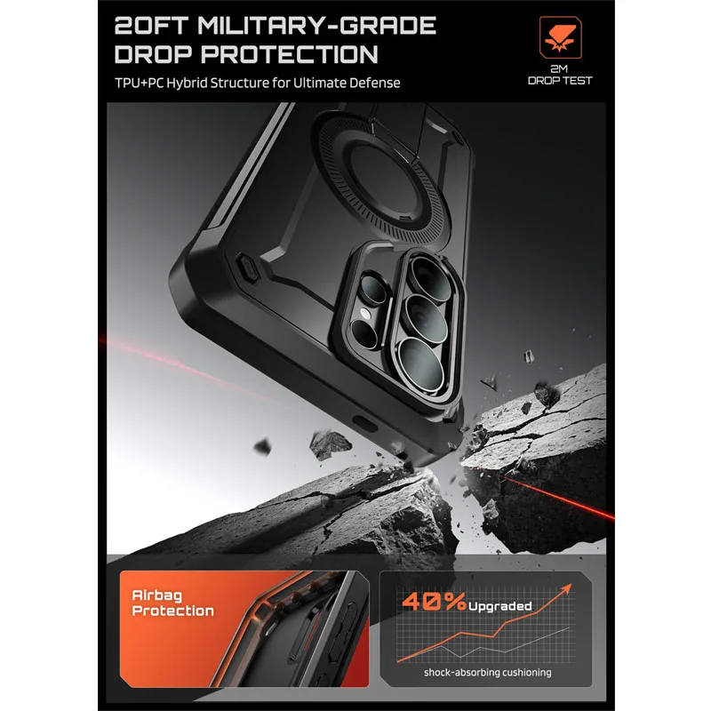 Etui SUPCASE UB Pro Mag Full Body Rugged Case z wbudowaną osłoną ekranu i podstawką For Samsung Galaxy S26 Ultra Case 6.9“ — zdjęcie produktu 3