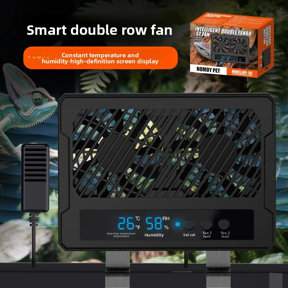 NOMOY Smart Reptile Terrarium - All-in-One Habitat with Auto Temperature & Humidity Control, Digital Display & Dual Fans
