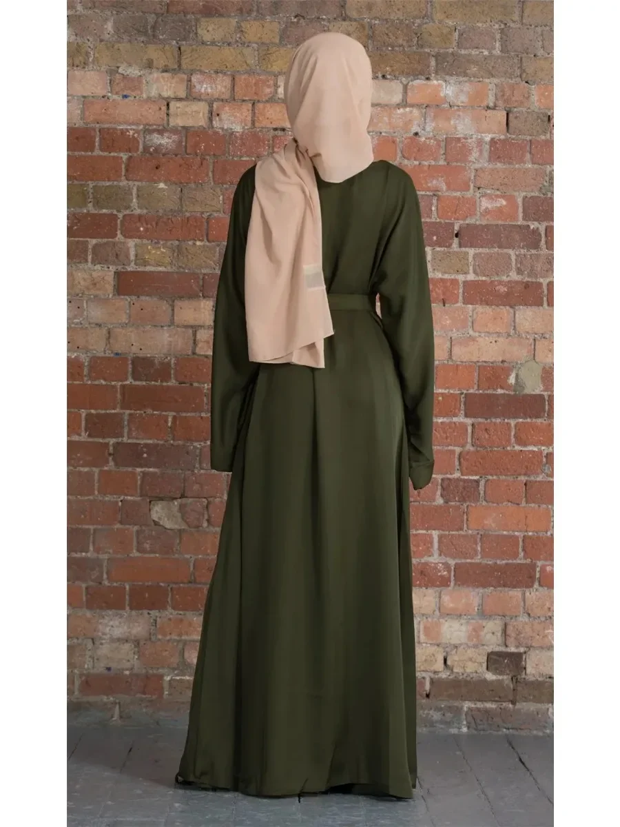 Ramadan eid vestido muçulmano abayas para mulheres mroccan kafan maxi vestidos islâmicos musulman conjuntos djellaba jilbab robe 2024