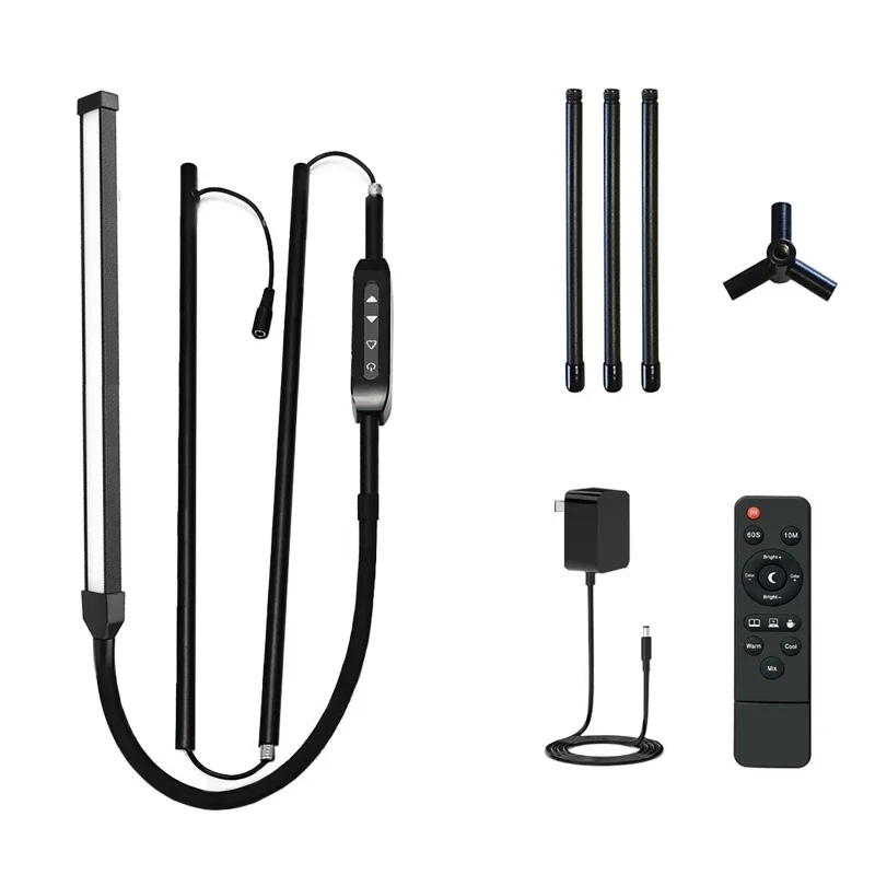 

Standing Light Remote Control Dimmable LED Floor Lamp 12W Flexible Gooseneck Touch Dimming For Study Reading Living Room
