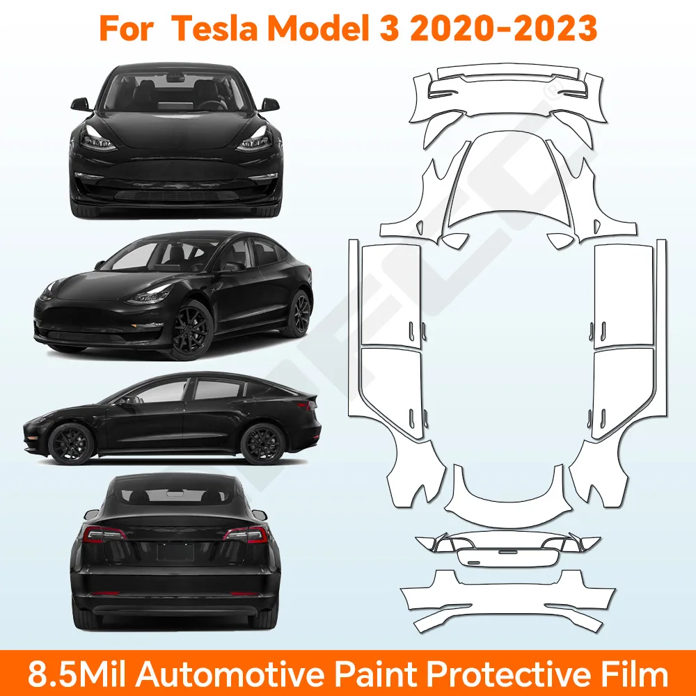 

9Mil PPF For Model 3 2020-2023 Anti-Scratch Paint Protection Film Car Body Pre-cut PPF Clear Bra Resistant Invisible Cover
