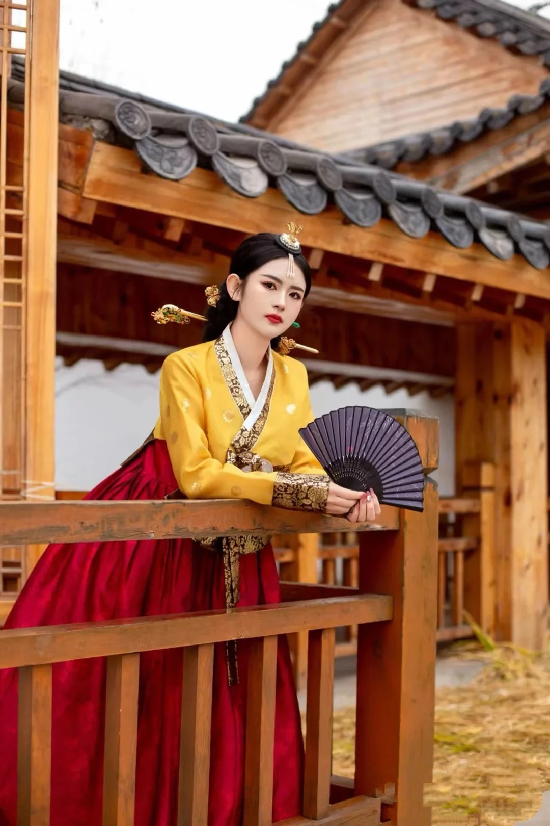 Korean High-end Hanfu Women's Luxurious And Atmospheric Yanji Yanbian Princess Headwear Hanbok And Hair Accessories