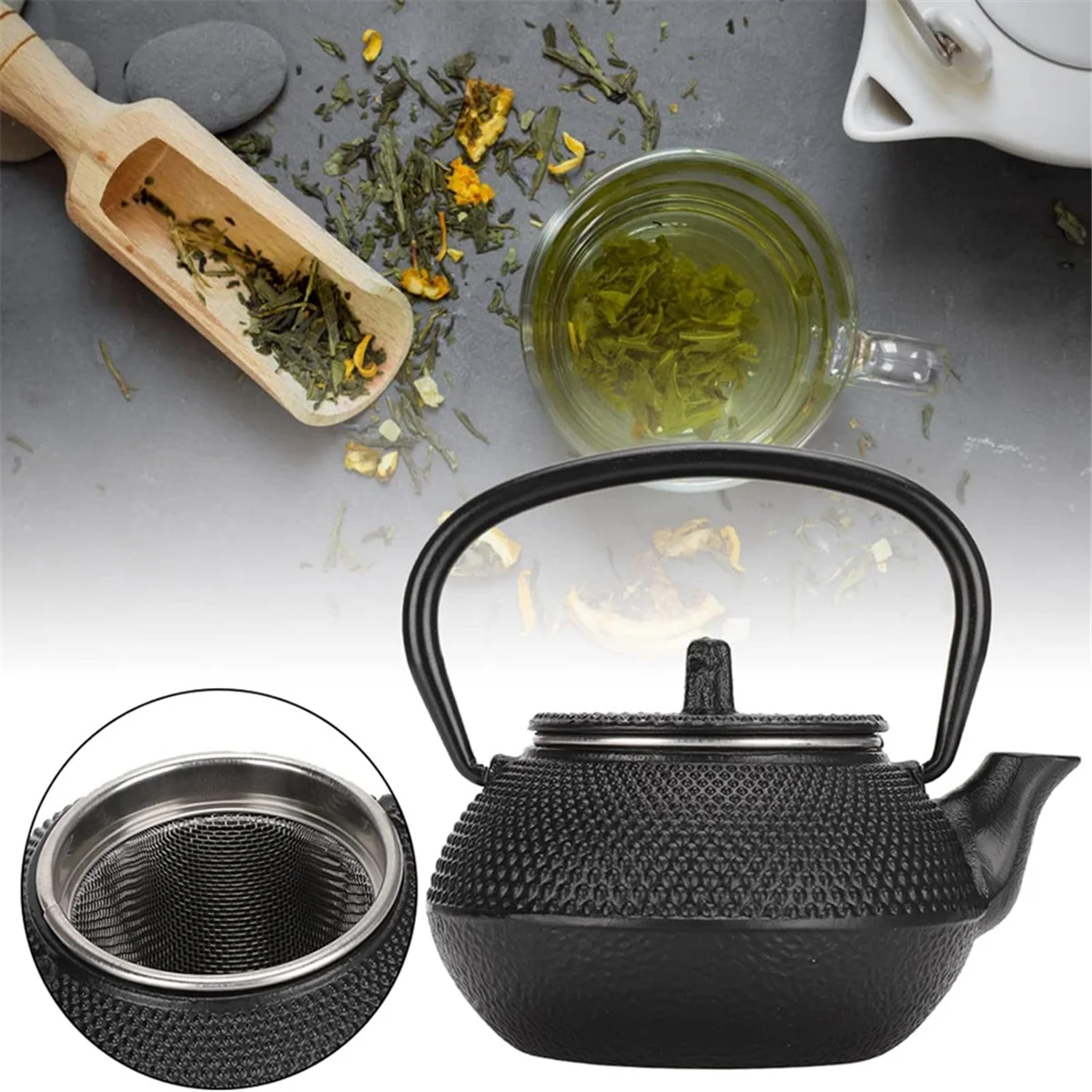 Iron Tea Pot with Stainless Steel Infuser Cast Japanese Iron Teapot Oolong Tea Puer Tea Tea Kettle 300ML HOT