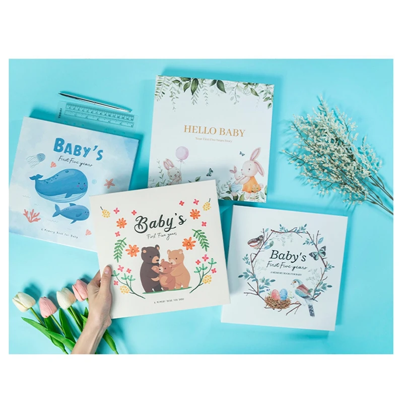 

Baby Memory Book Scrapbook Photo Album Pregnancy Diary Cute Animal Keepsake Record Growth Journal Hand Account High Guality