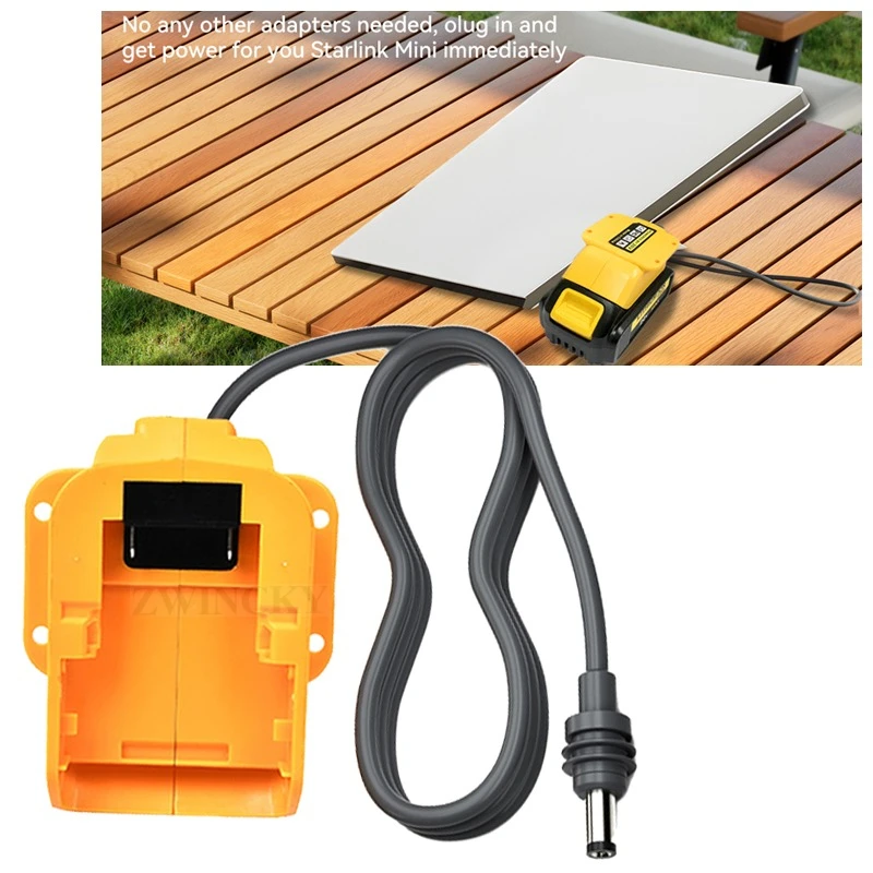 

for Starlink Mini DC Power Cable for Dewalt 18V 20V Battery with 3.2FT 19AWG Cord for Starlink Mini Accessories Power Adapter
