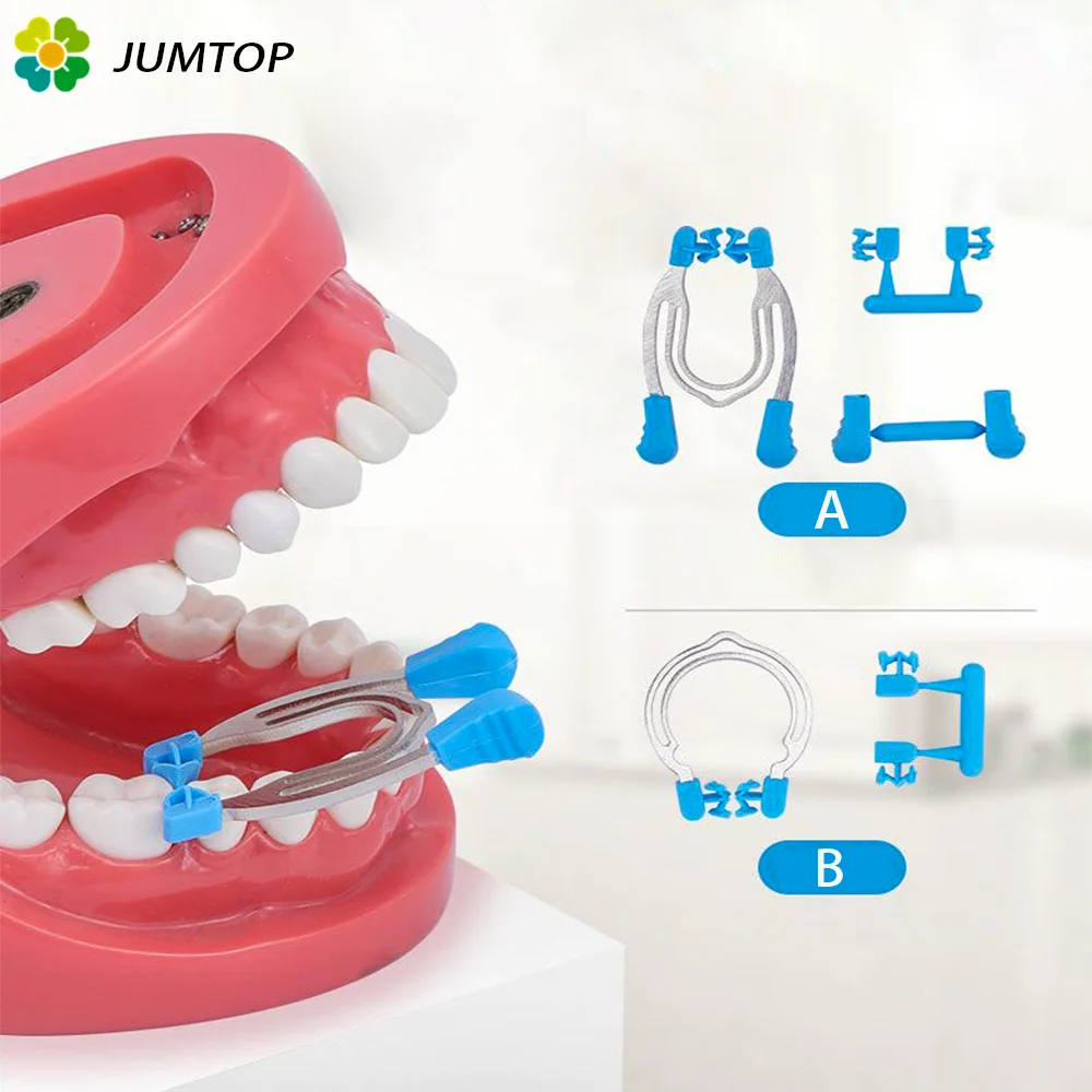 Abrazaderas de Matrices contorneadas seccionales de matriz Dental, cuñas, anillos de Clip de resorte de Metal, herramientas de dentista, equipo de