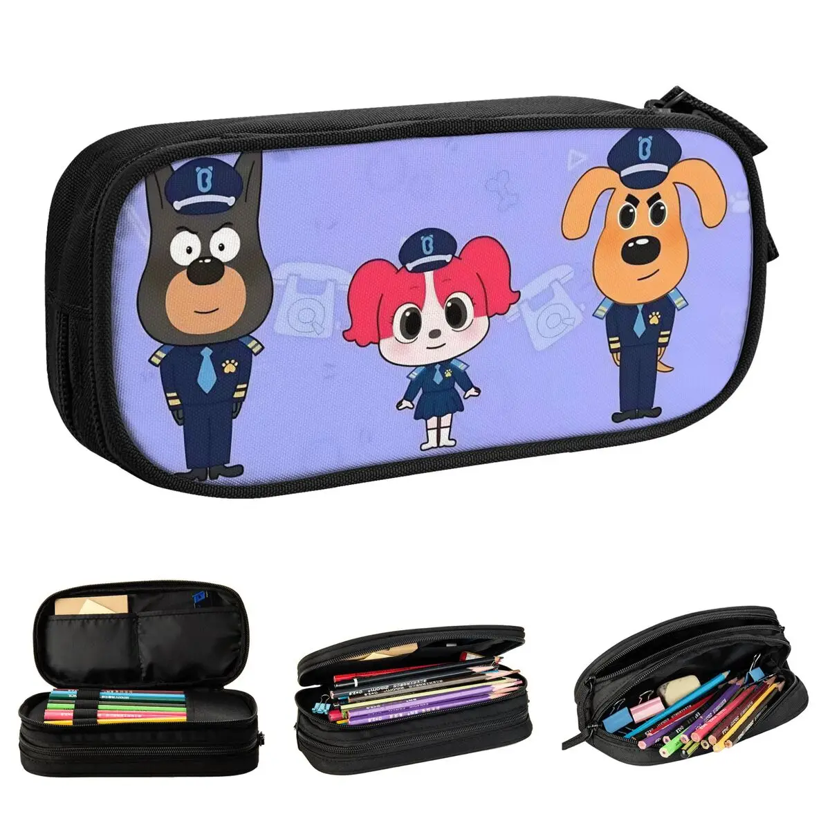 

Sheriff Labrador Dog Pencil Cases Cartoon Pencilcases Pen Box for Girls Boys Large Storage Bag School Supplies Gift Stationery
