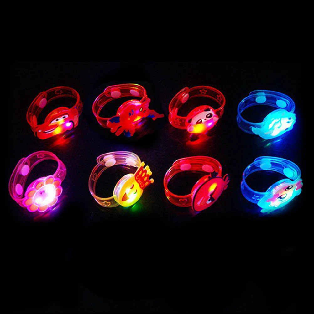 Flashlight LED Wrist Watch Bracelet Toy Cute Cartoon Halloween Xmas Kids Gift