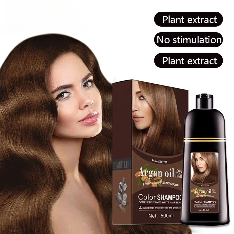 Mokeru Natürliche Braun Farbe Permanent Haar Farbe Shampoo Lange Anhaltende Haar Farbstoff Shampoo Für frauen professional hair dye