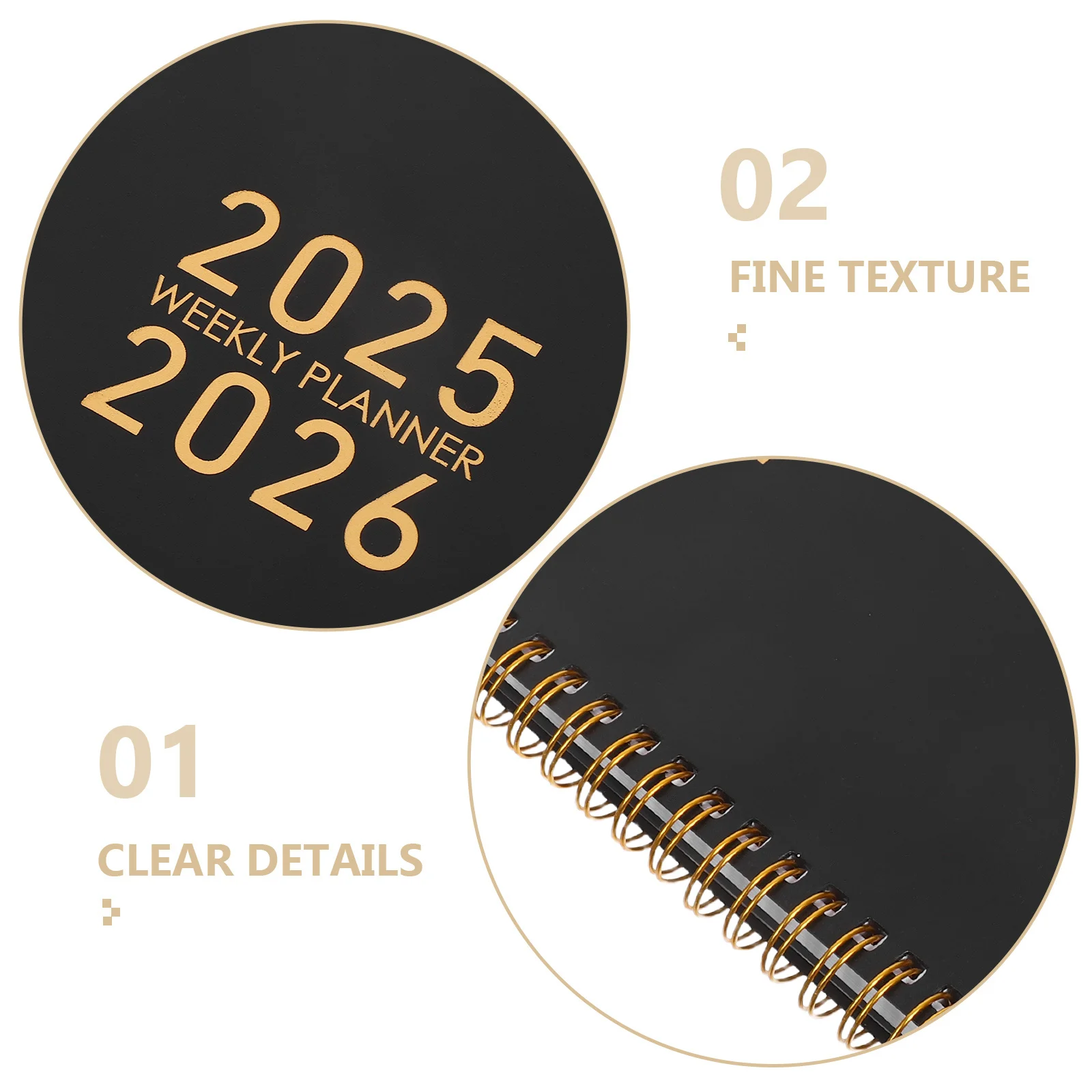 A5 Weekly Planner 2026 Twin-Wire Binding Monthly Calendar Daily Organizer Notebook Thick Paper English Interface For Goals To-Do