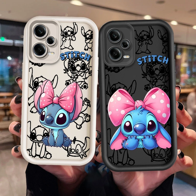 Stitch Disney Art Cute Eye Ladder For Xiaomi Redmi Note 13 12 12C 11 11S 10 10C 10A 9C 9A Pro 5G Funda Phone Case