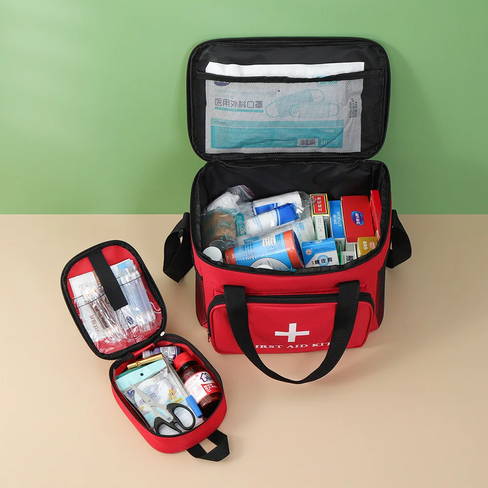 Borsa a tracolla medica da esterno in tessuto Oxford leggero da campeggio alpinismo borsa per forniture di emergenza per la prevenzione dei disastri casa